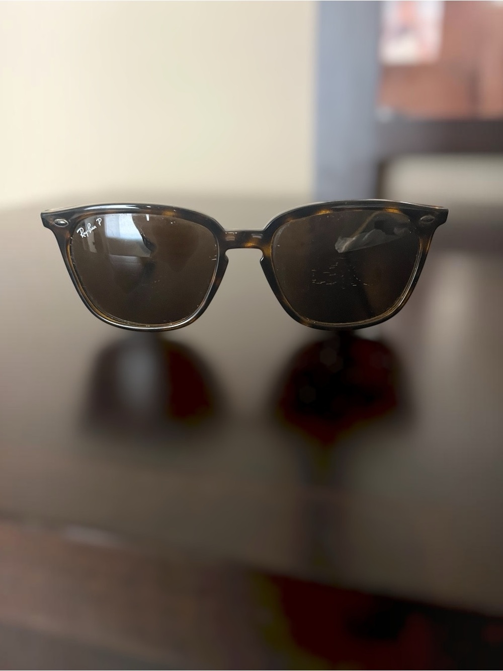 Ray-Ban Men’s RB4362 Tortoise Sunglasses w/ Polarized Brown Lenses